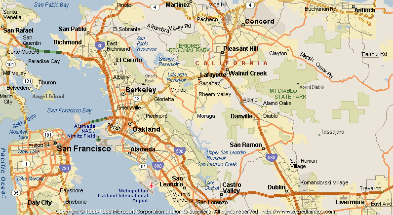 Map of Moraga