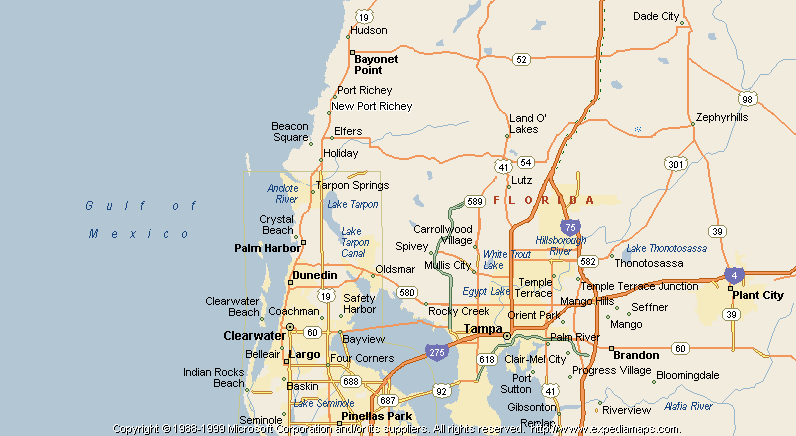 New Port Richey Map Map Of New Port Richey